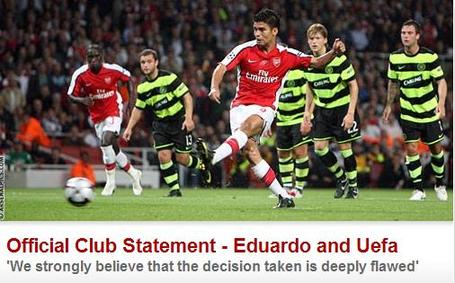 阿森纳官方宣布为假摔前锋上诉 正式对抗欧足联