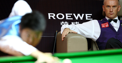 梁文博破百5-1横扫艾伯顿 火力强大进16强视频