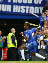 英超-德罗巴传射巴拉克破门 切尔西3-0热刺