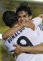 西甲-C罗破门创纪录卡卡处子球 皇马2-0潜艇