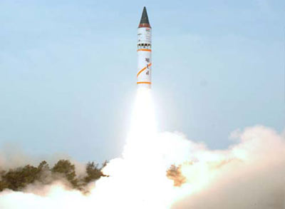 印度试射可携带核弹头导弹 称打击范围覆盖亚洲大部