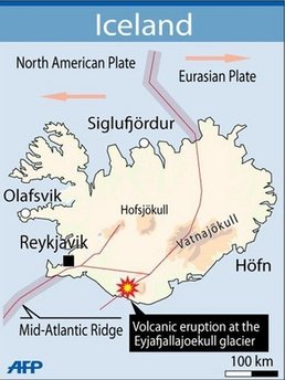 冰岛火山爆发 450人被疏散