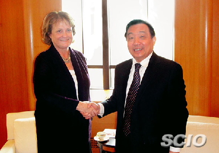 国务院新闻办主任王晨会见美国副国务卿麦克黑尔