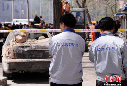 北京朝阳区发生燃气爆燃事故 已致6死1伤（图）