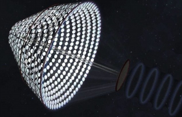 美开始研究可收集太阳能卫星外形酷似鸡尾酒杯