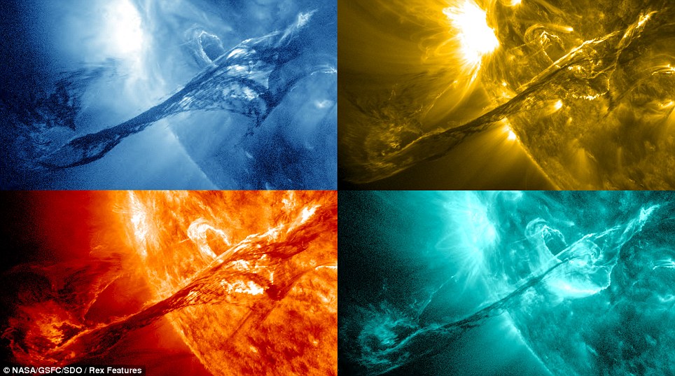 太阳表面的“巨龙”：美卫星拍到巨型日珥长达80万公里