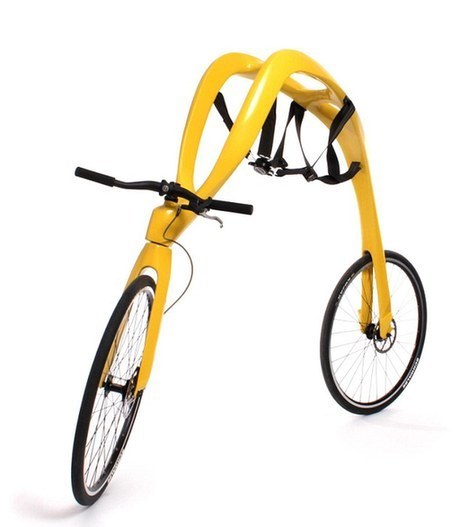 德国设计师发明新奇自行车 无踏板无车座
