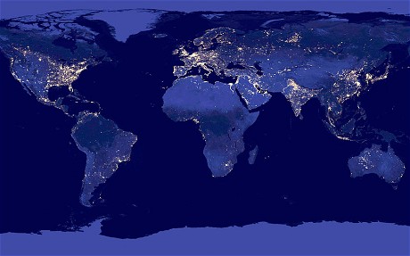 NASA发布最新高清地球夜景照片 酷似“黑色大理石”