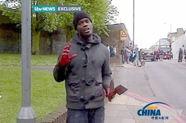 伦敦街头发生野蛮凶杀事件 卡梅伦称不屈服于恐怖分子