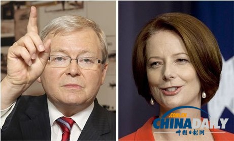 澳大利亚工党新任党首陆克文宣誓就任澳总理