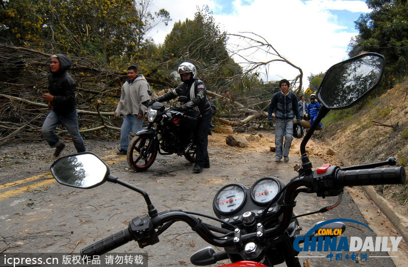 哥伦比亚全国大罢工要求下调汽油价格 引发警民冲突（组图）
