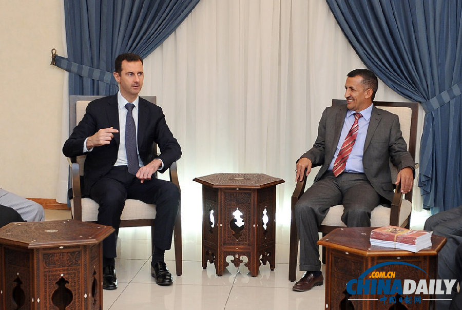 叙利亚总统巴沙尔会见也门代表团 称将全力保卫国家
