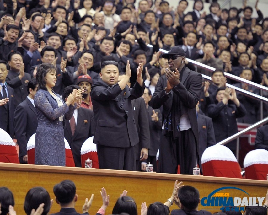 美国前NBA球星罗德曼抵达平壤 盼与金正恩共进晚餐