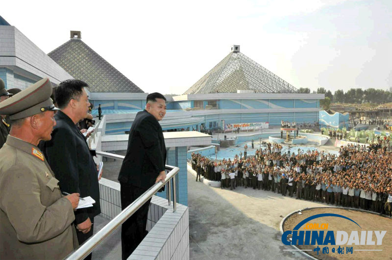 金正恩视察戏水场工地 赞扬人民军可创造奇迹(图)