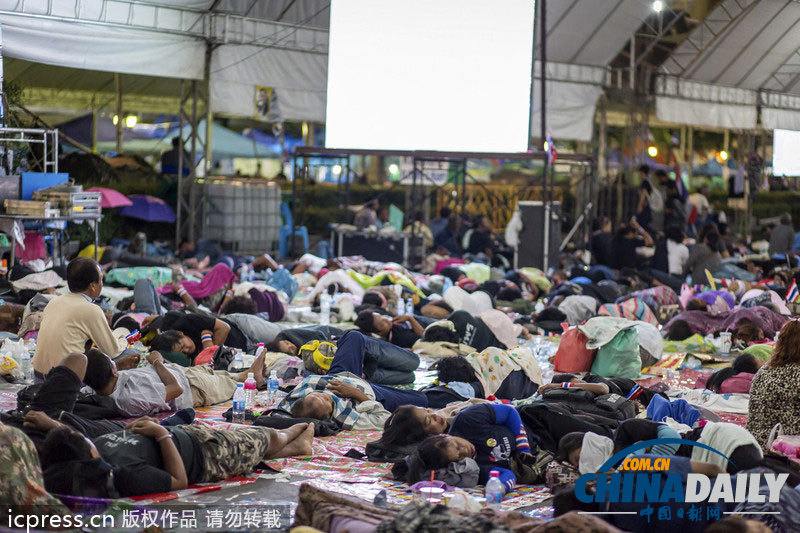 泰国反政府示威持续 抗议现场面面观（组图）
