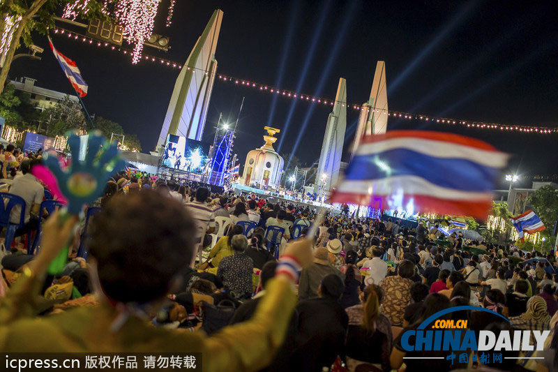 泰国反政府示威持续 抗议现场面面观（组图）