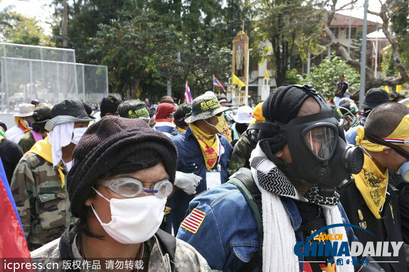 泰国反政府示威持续 抗议现场面面观（组图）