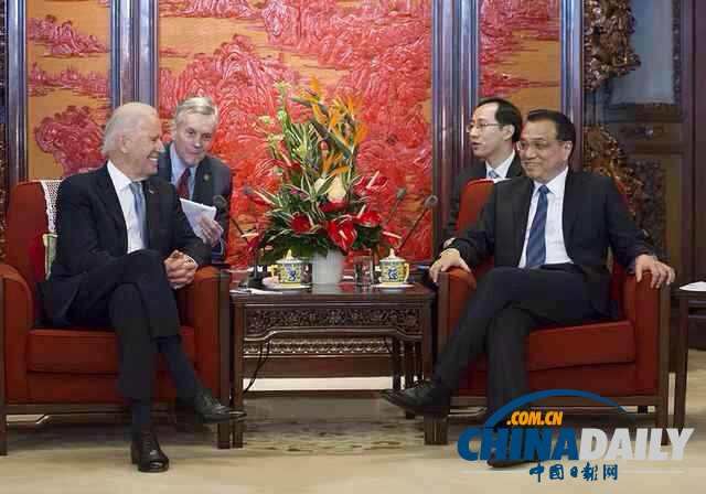 李克强会见美国副总统拜登