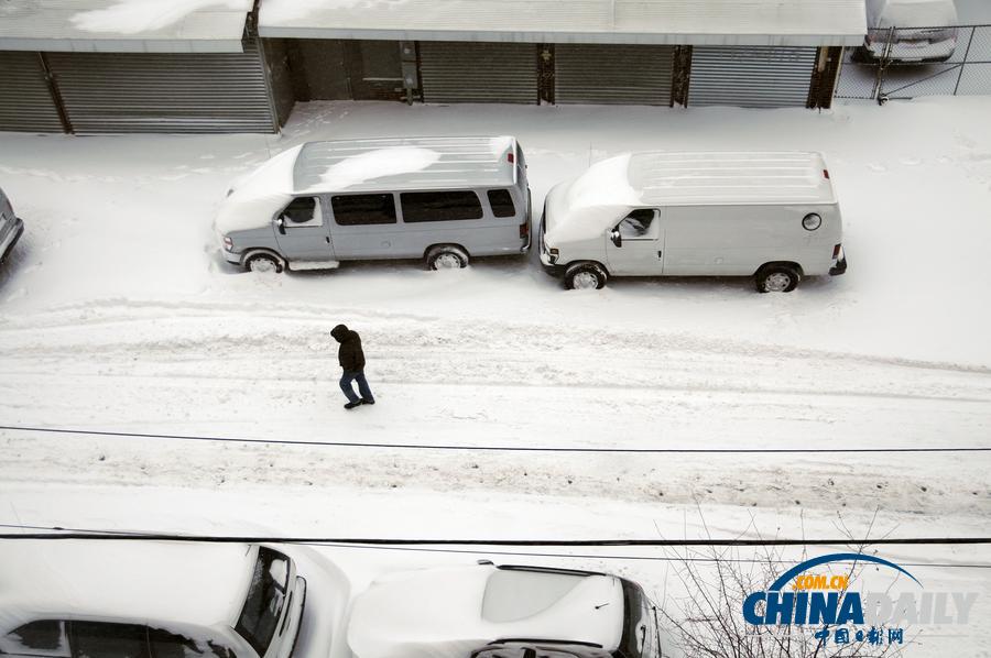 美国中东部遭遇暴风雪 致10余人死亡