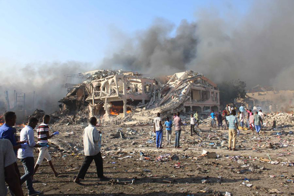 索马里首都遭遇最严重爆炸袭击 至少40人死亡