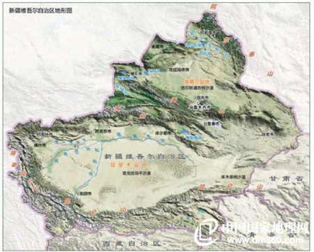 新疆维吾尔自治区地形图