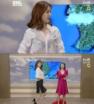 韩国女主播穿肉色衣播报 盘点各国女主播大胆穿衣【组图】