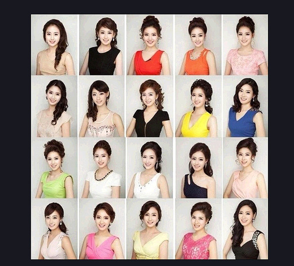2013韩国小姐候选人被批“长得都一样”