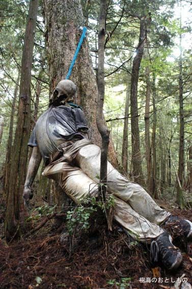 揭秘日本自杀森林：遗物到处散落 阴森恐怖(图)