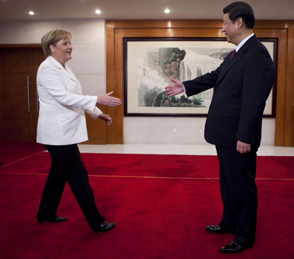 China's vice president meets German Chancellor