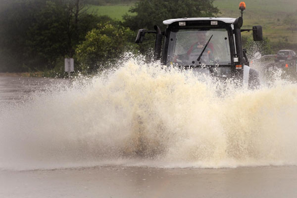 Heavy rain caused floods in Asturias