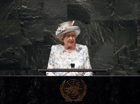 Britain's Queen addresses UN