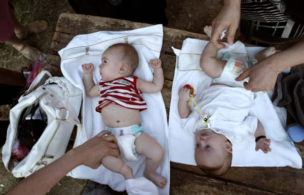 Mass baptism ceremony in Georgia