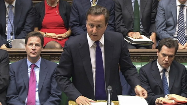 Cameron denies austerity drive caused UK riots