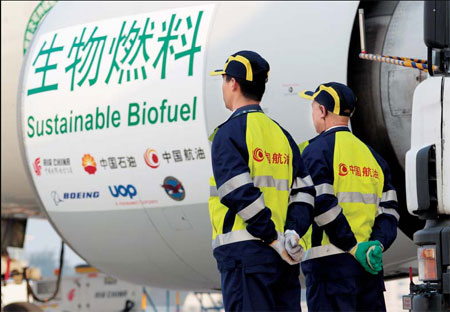 Nation conducts its first jet biofuel trial