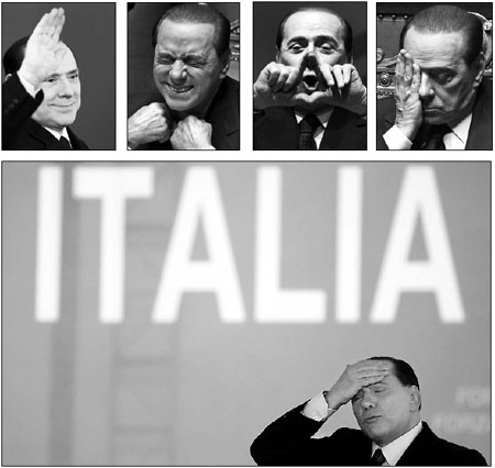 Berlusconi makes ignominious exit