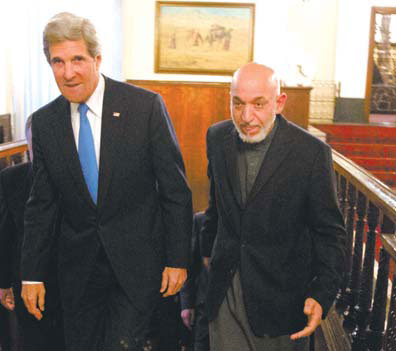 Kerry meets Afghan president