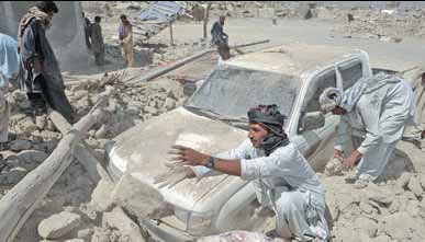 Relief flows to quake victims as death toll reaches 327