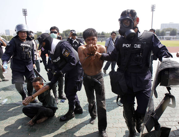 Bangkok protests erupt ahead of snap election