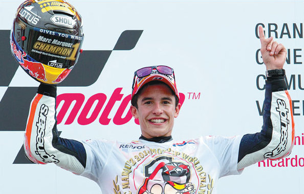 Spanish Rider Marc Marquez Of Team Repsol Honda Celebrates