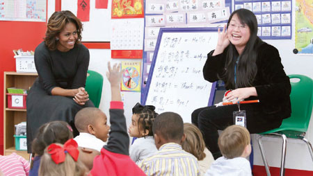 First lady preps for China visit