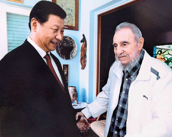 Xi hails friendship with Castro