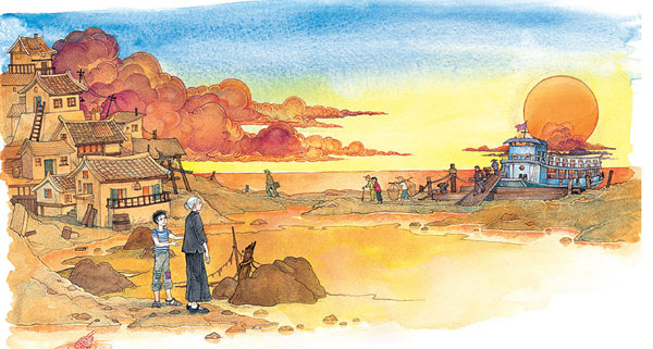 an artwork by british illustrator cherry denman for the legend of liya by hong ying photos