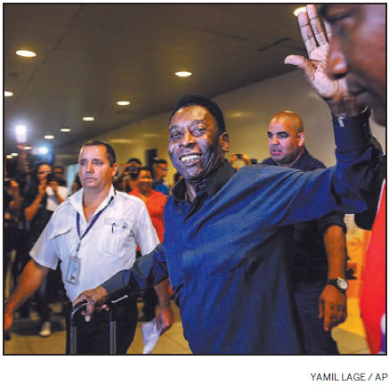 Cuba welcomes Pele, Cosmos