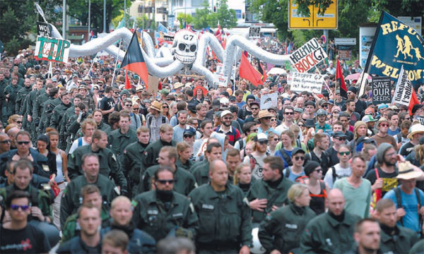 Thousands protest G7 summit