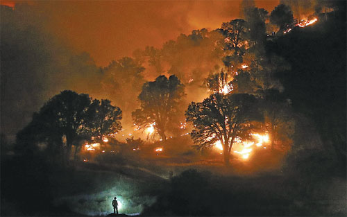 Crews gain ground against North California wildfire