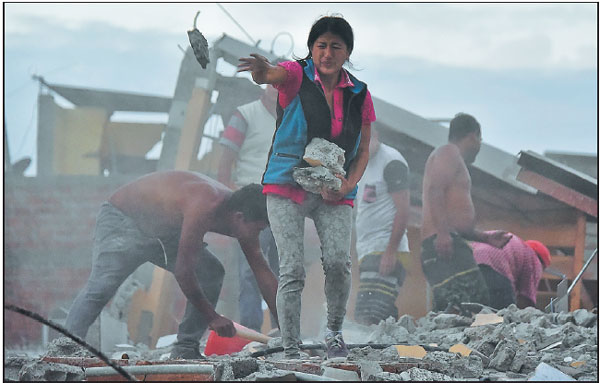 In devastated Ecuador, loss piles up amid rubble