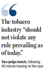 Tobacco industry told to adhere to health warnings