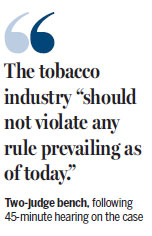 Tobacco industry told to adhere to health warnings