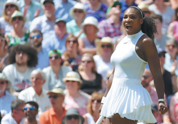 Serena Williams Shouts During Her Wimbledon Semifinal
