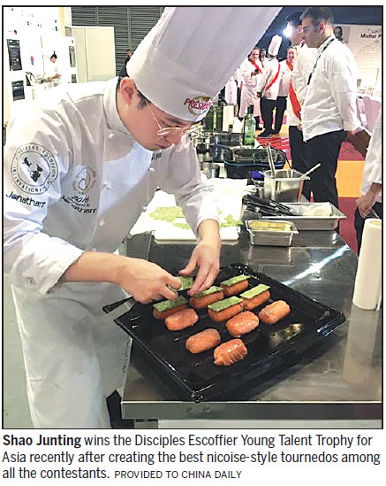 Young chef heading for Escoffier finals